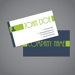 Image showing Simplistic two sided business card