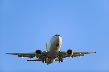 Image showing Landing airplane