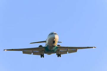 Image showing Landing airplane