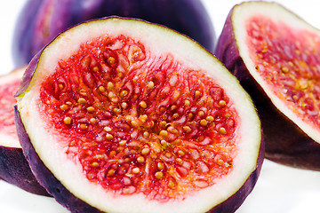 Image showing  figs cut