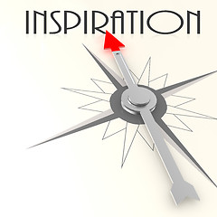 Image showing Compass with inspiration word