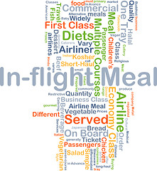 Image showing In-flight meal background concept