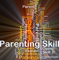 Image showing Parenting skill background concept glowing