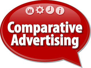 Image showing Comparative Advertising  Business term speech bubble illustratio