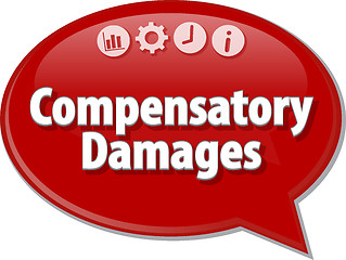 Image showing Compensatory Damages  Business term speech bubble illustration