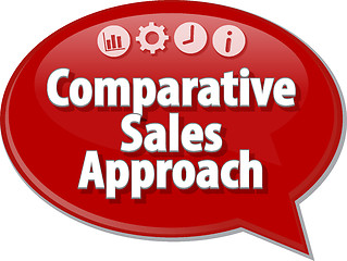 Image showing Comparative Sales Approach Business term speech bubble illustrat