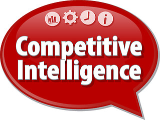 Image showing Competitive Intelligence  Business term speech bubble illustrati