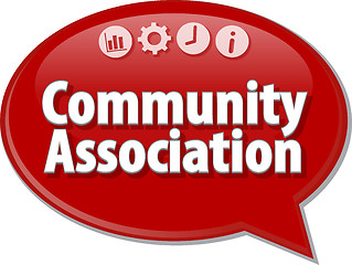 Image showing Community Association  Business term speech bubble illustration