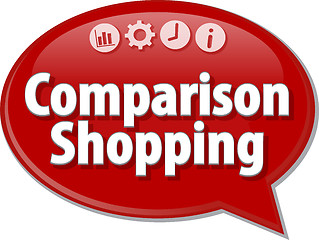 Image showing Comparison Shopping  Business term speech bubble illustration