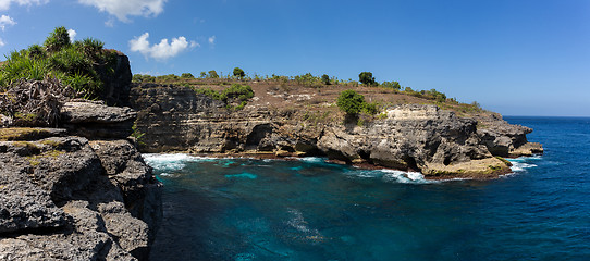 Image showing coastline at Nusa Penida island