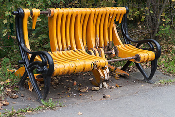 Image showing broken bench