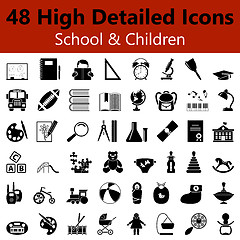 Image showing School and Children Smooth Icons