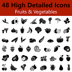 Image showing Fruits and Vegetables Smooth Icons