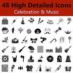 Image showing  Celebration and Music Smooth Icons