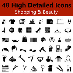 Image showing Shopping and Beauty Smooth Icons 