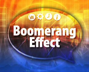 Image showing Boomerang Effect  Business term speech bubble illustration