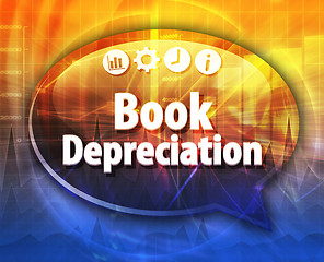 Image showing Book Depreciation  Business term speech bubble illustration