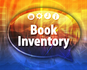 Image showing Book Inventory  Business term speech bubble illustration