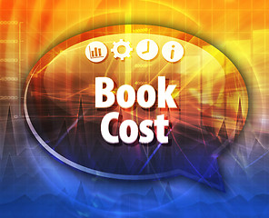 Image showing Book Cost  Business term speech bubble illustration