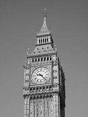 Image showing Black and white Big Ben in London