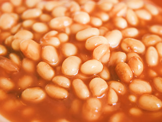 Image showing Retro looking Baked beans