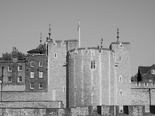 Image showing Black and white Tower of London