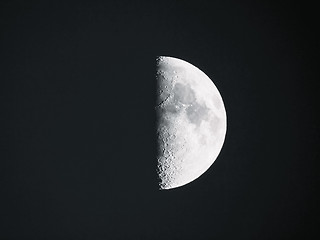 Image showing First quarter pink moon