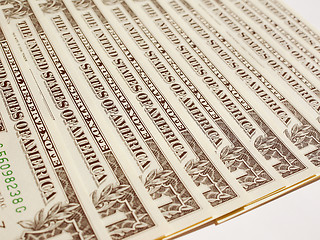 Image showing Retro look Dollar notes 1 Dollar