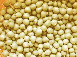 Image showing Retro looking Green peas