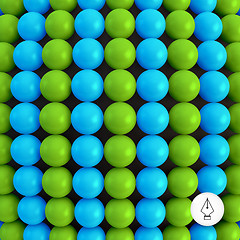 Image showing Abstract technology background with balls. 
