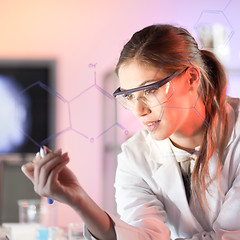 Image showing Life science researcher working in laboratory.