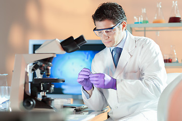 Image showing Life scientist researching in the laboratory.