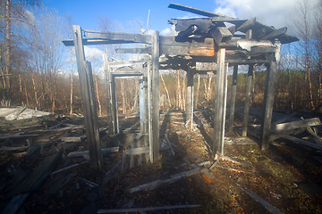 Image showing destroyed house room ruins