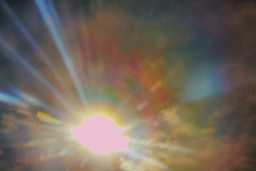 Image showing heavenly solar radiant air landscape