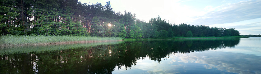 Image showing summer picture a quiet lake