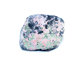 Image showing stone from the mountains tundra on a white background