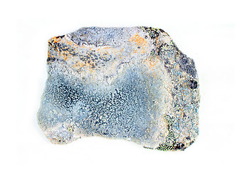 Image showing stone from the mountains tundra on a white background