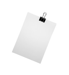 Image showing paper and bulldog clip