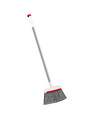 Image showing plastic gray broom isolated