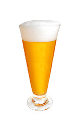 Image showing glass of light beer isolated