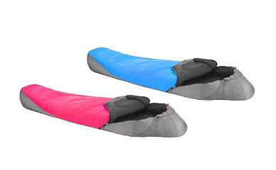 Image showing Sleeping bags used to keep warm on camping trips