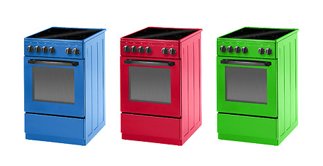 Image showing different gas-stoves isolated