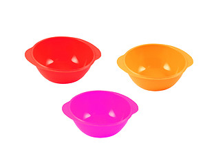 Image showing plastic bowls