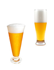 Image showing glasses of light beer