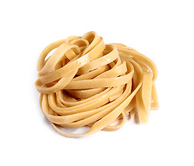 Image showing white bowl with boiled spaghetti