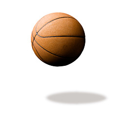 Image showing Orange basket ball, photo on the white background