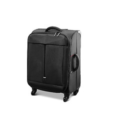 Image showing Modern convenience suitcase on casters