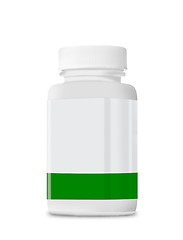 Image showing White medicine bottle