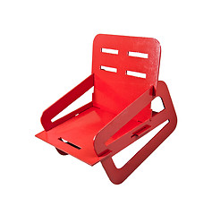 Image showing red wooden chair 