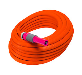 Image showing garden hose with nozzle